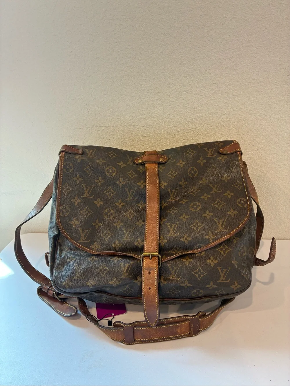 Louis Vuitton Monogram Canvas Messenger Bag in Brown
